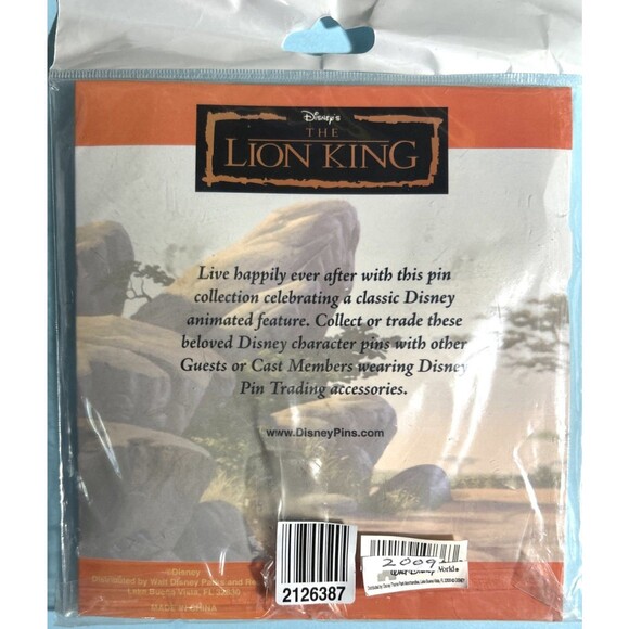 2009 Disneyland Resorts -The Lion king Complete 4 Pin Set -New + Bonus ‘95 Cards - Picture 3 of 4